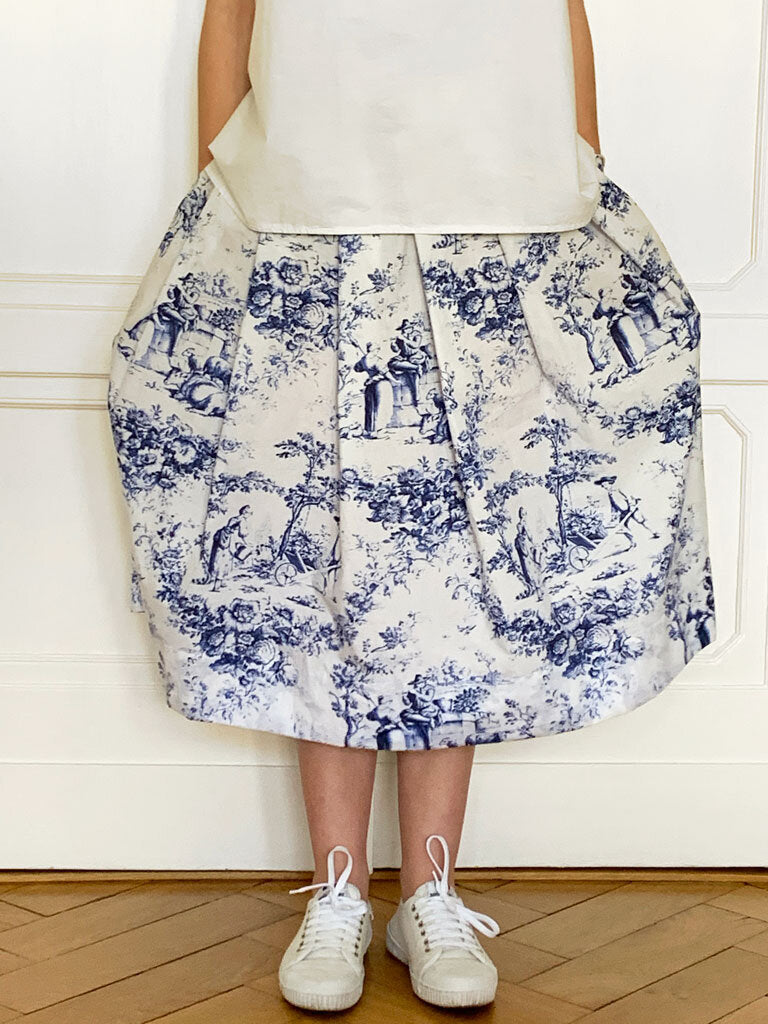 Les Moutons Noirs Delft Pleated Skirt