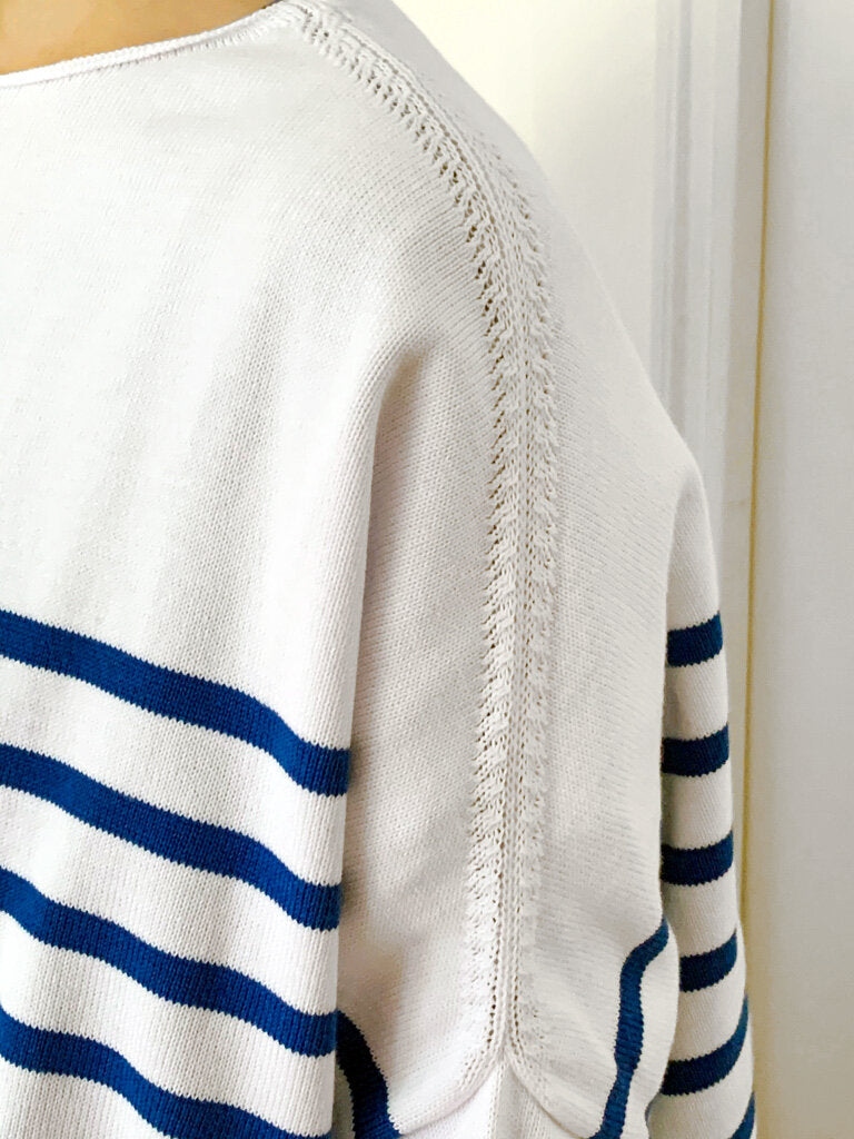 Gallego Desportes Striped Cardigan White