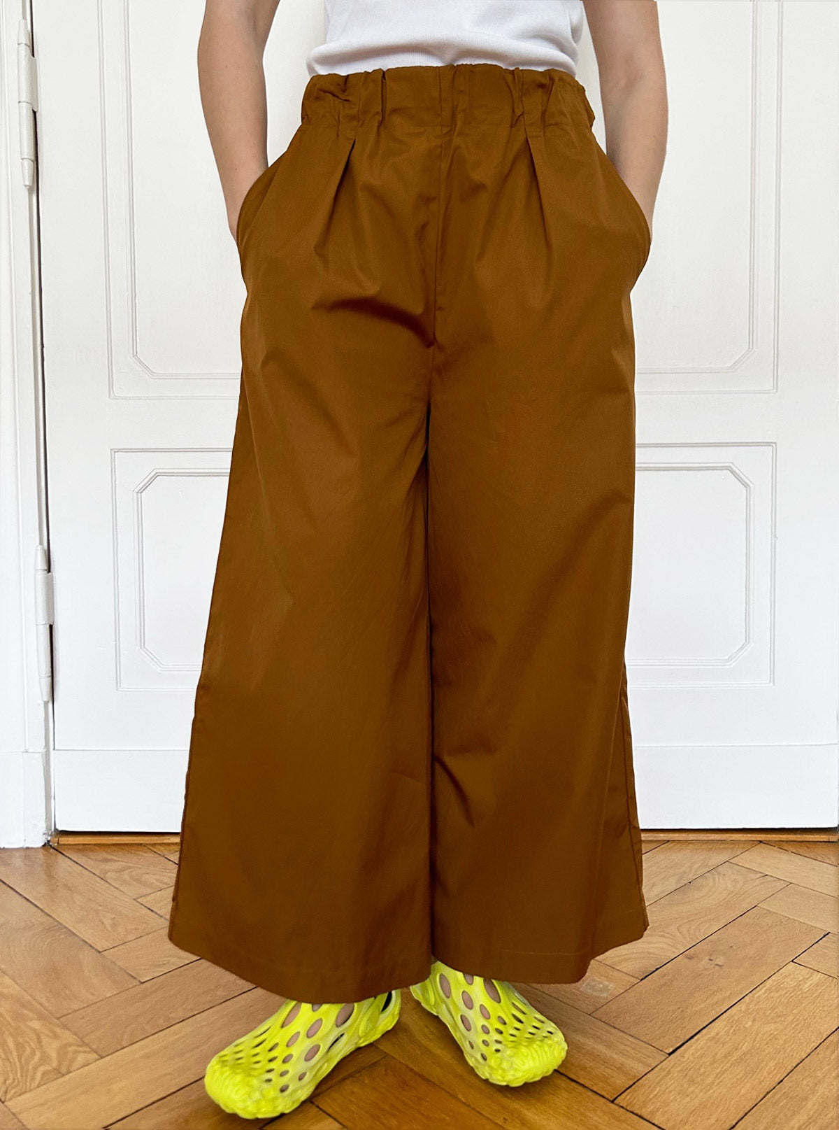 Gallego Desportes Pantalon Poplin Trousers Rusty Brown