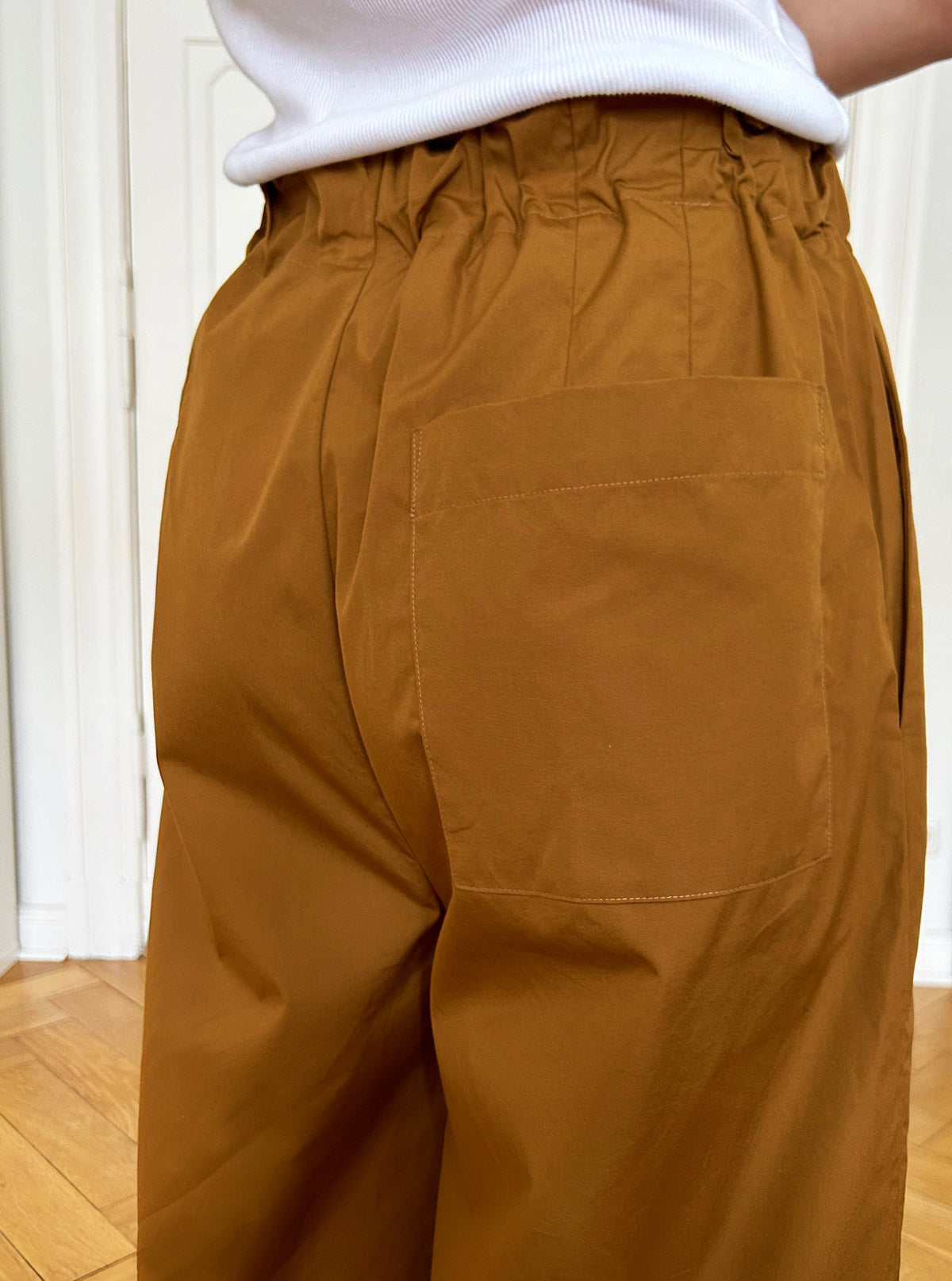 Gallego Desportes Pantalon Poplin Trousers Rusty Brown