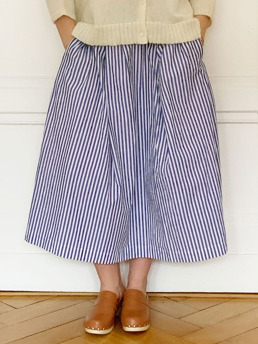 Gallego Desportes Striped Poplin Skirt