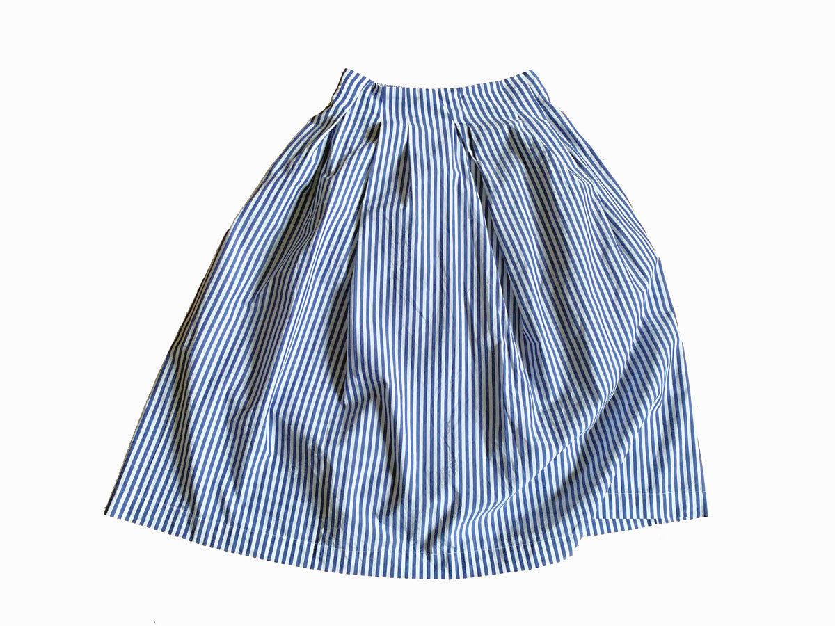 Gallego Desportes Striped Poplin Skirt