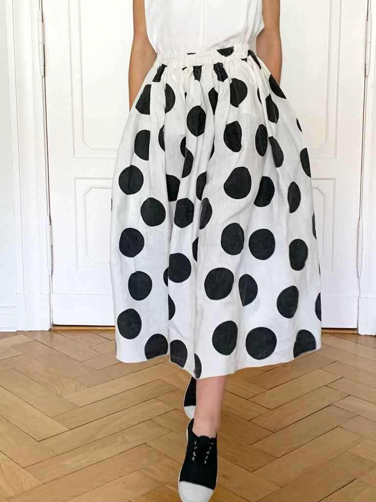 Les Moutons Noirs Kuckuck Linen Dots Skirt