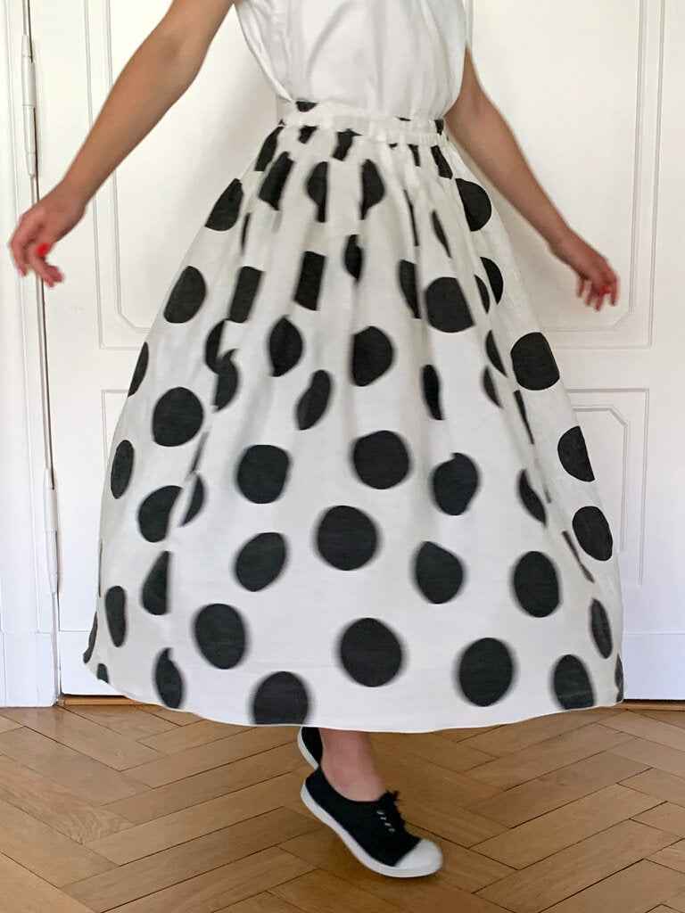 Les Moutons Noirs Kuckuck Linen Dots Skirt