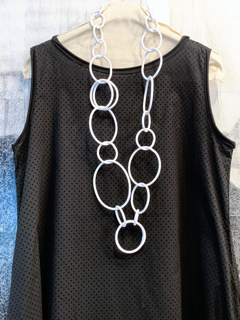 Les Moutons Noirs Ada Rubber Necklace White