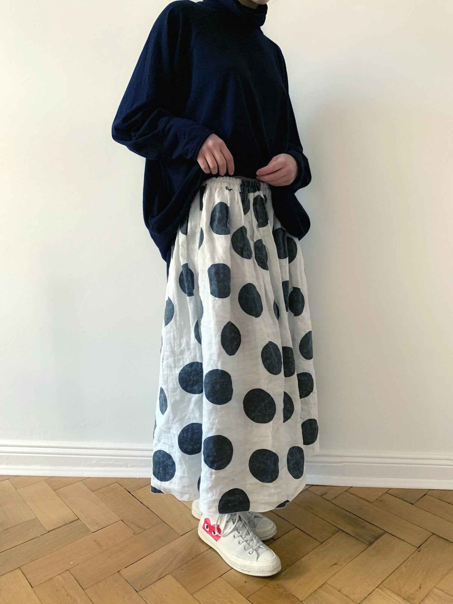 Les Moutons Noirs Kuckuck Linen Dots Skirt