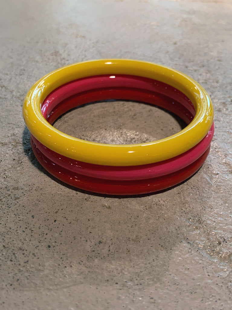 Poppy Round Bangles Set of 3