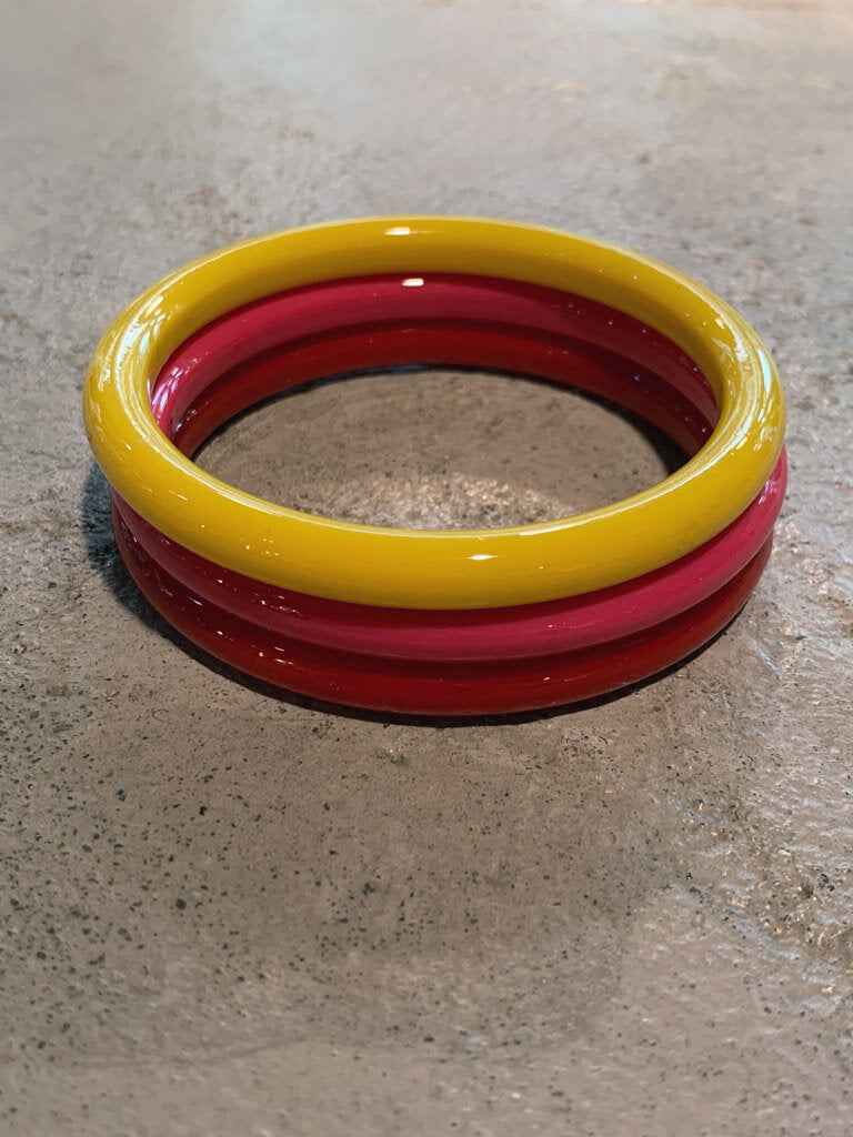 Poppy Round Bangles Set of 3