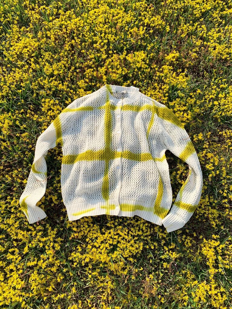 Suzusan Shibori Cashmere Cardigan