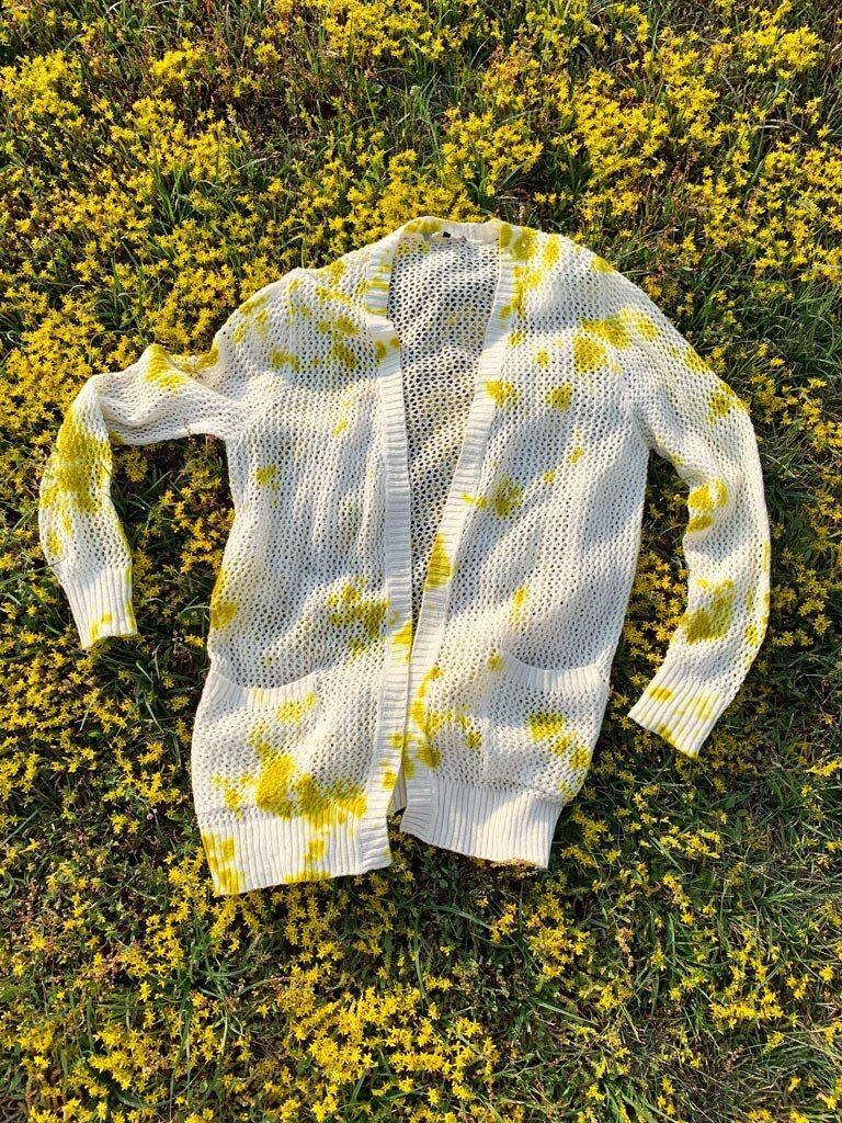 Suzusan Shibori Cashmere Cardigan