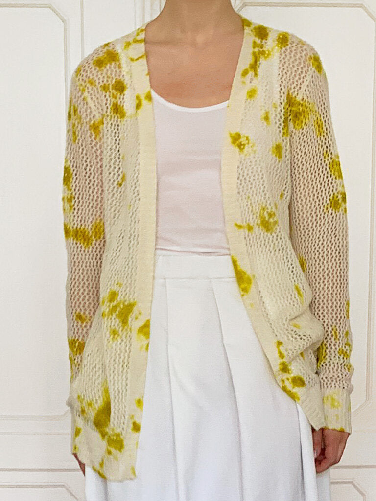 Suzusan Shibori Cashmere Cardigan