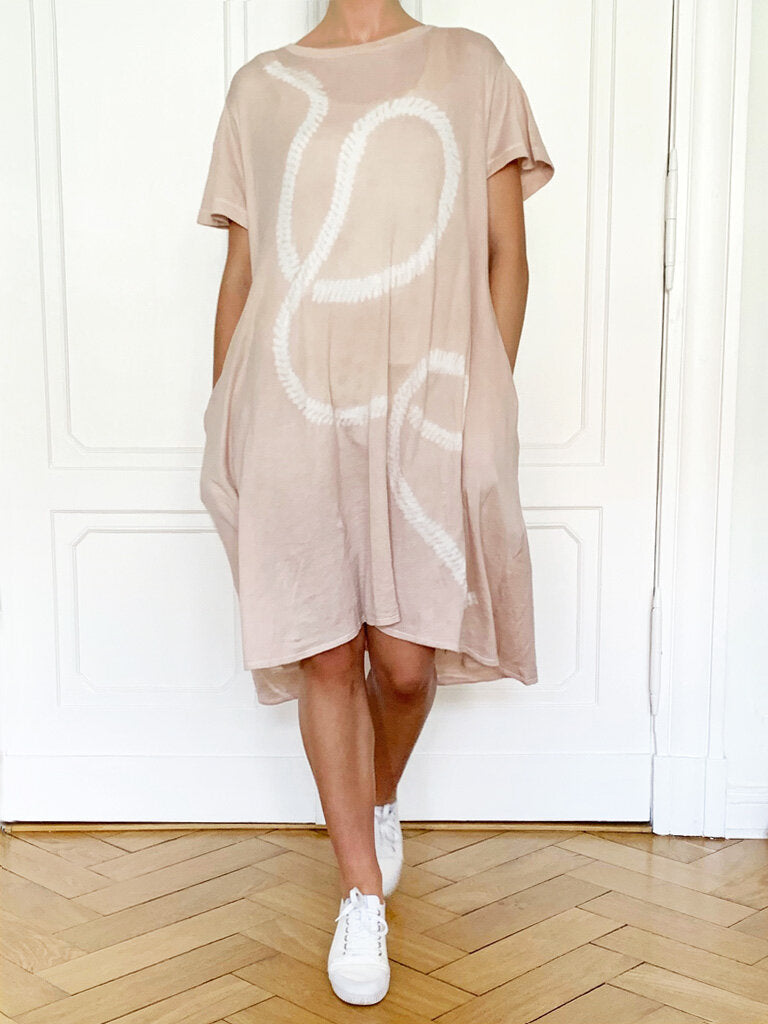 suzusan Shibori Shirt Dress