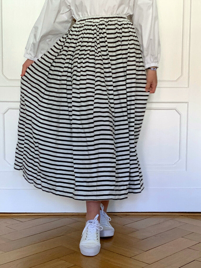 Les Moutons Noirs Biarritz Striped Linen Skirt