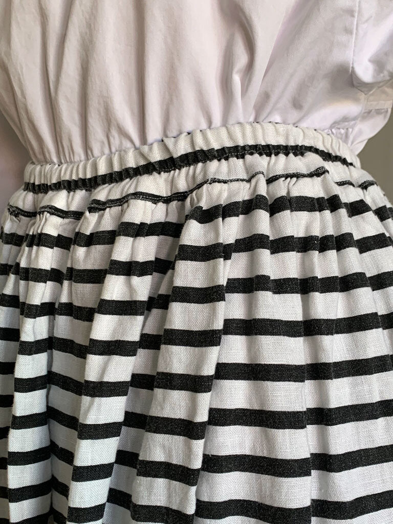 Les Moutons Noirs Biarritz Striped Linen Skirt