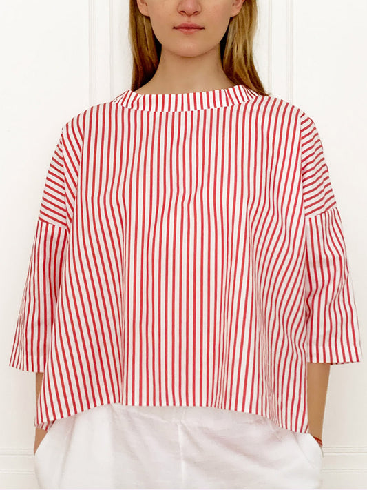 Gallego Desportes Andy Striped Back Knotted Top