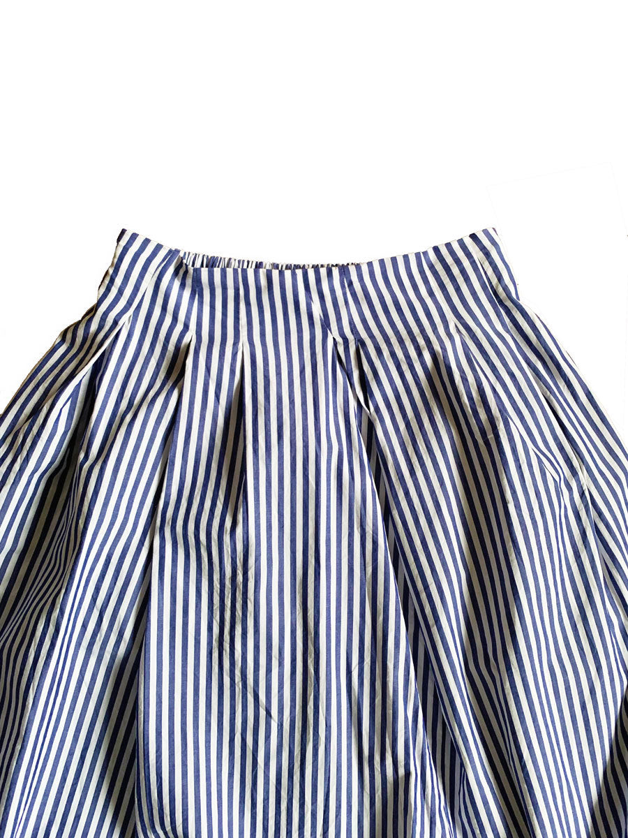 Gallego Desportes Striped Poplin Skirt