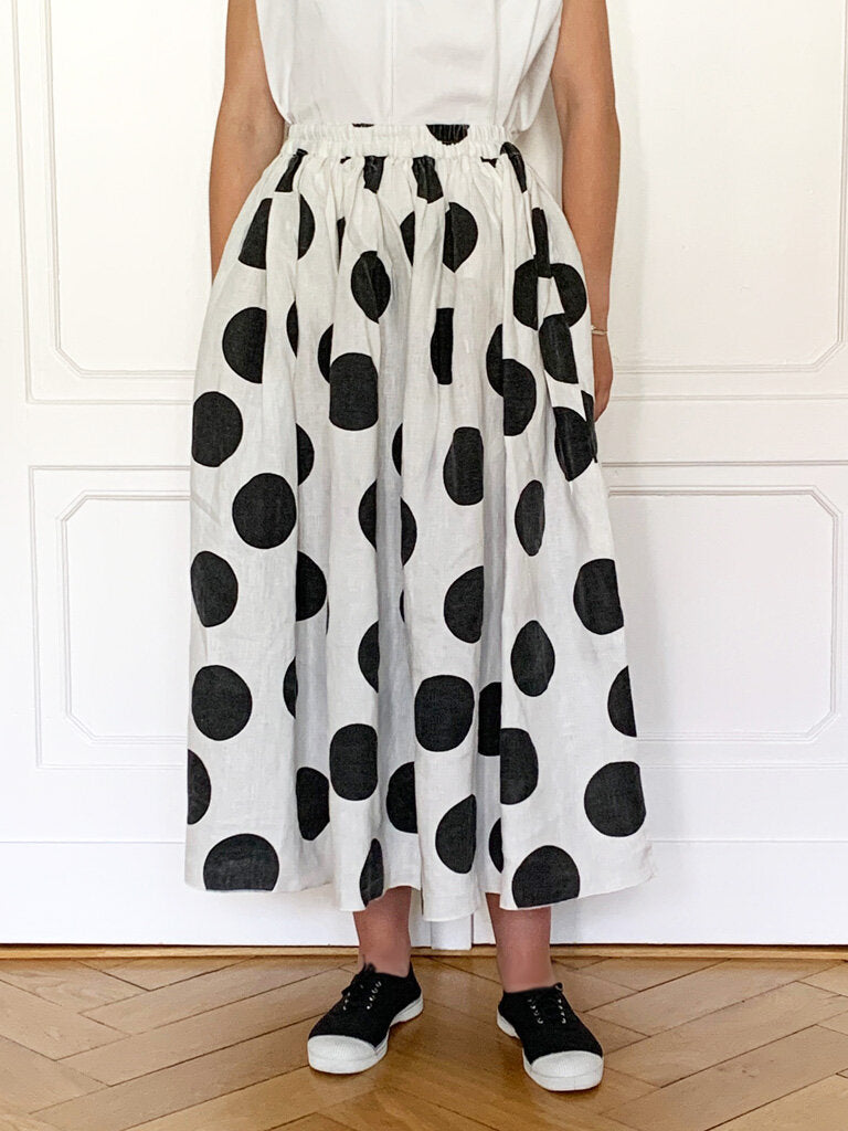 Les Moutons Noirs Kuckuck Linen Dots Skirt