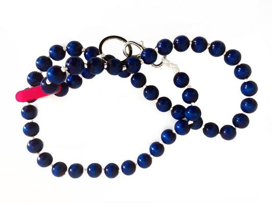 Les Moutons Noirs Blue Key Charm Necklace