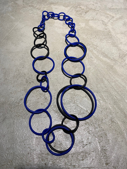 Les Moutons Noirs Ada Rubber Chain Necklace Blue