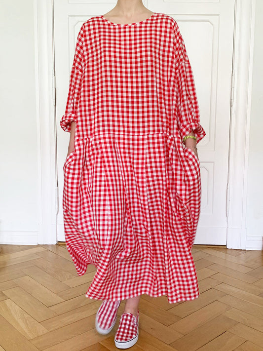 Les Moutons Noirs Lotta Gingham Dress